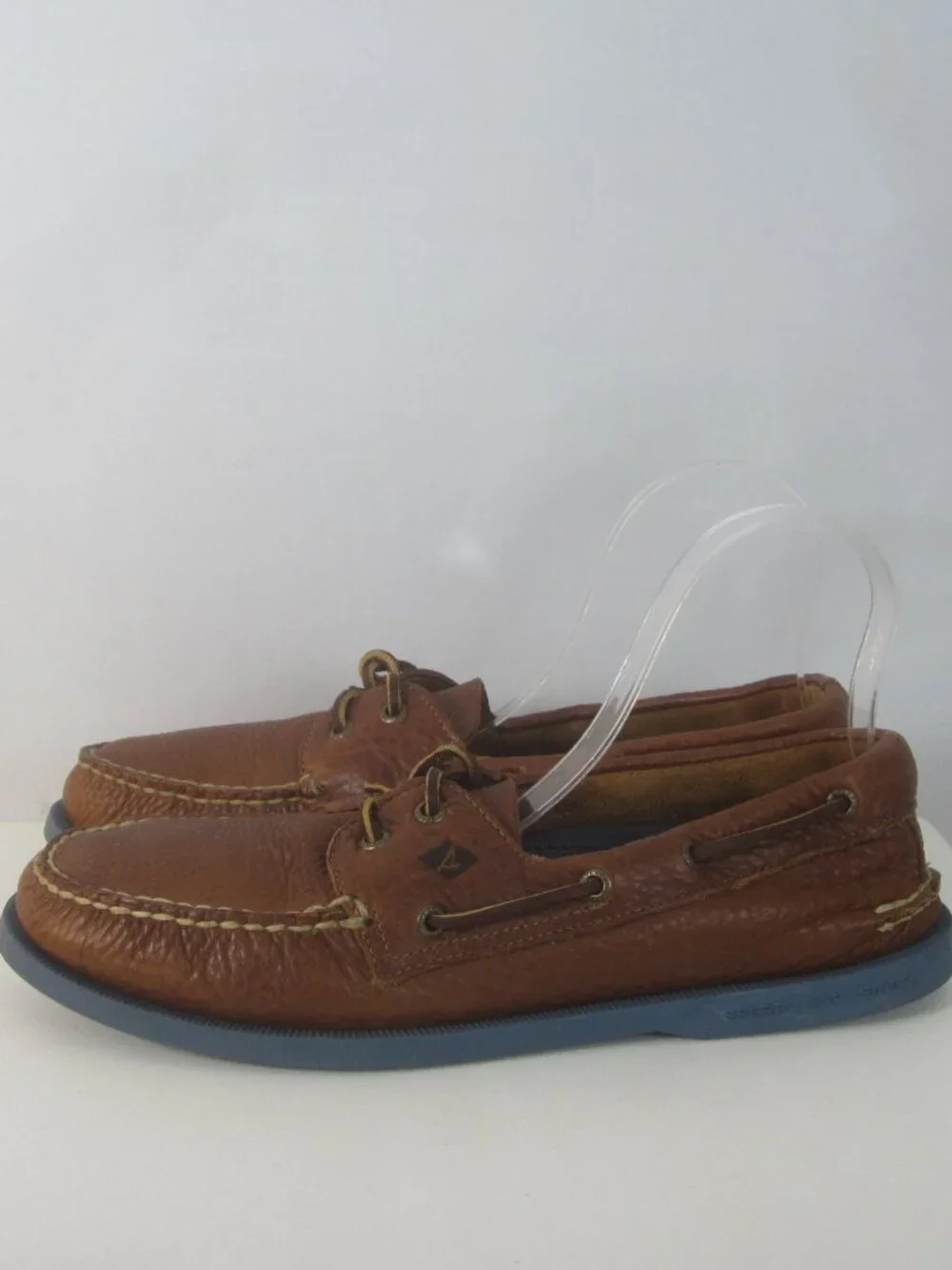 Sperry Top Sider Men 11 M Brown Boat Shoes Tan Leather 2 Eye Deck Loafers